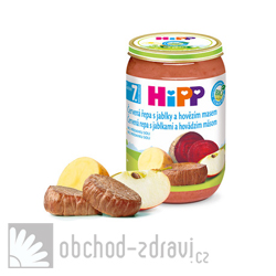 Hipp BIO erven epa s jablky a hovzm masem 220 g