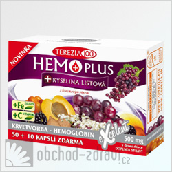 TEREZIA Hemoplus+kyselina listov+vitamn C 50+10 cps zdarma