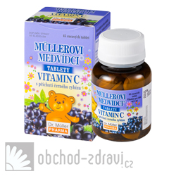  Mllerovi medvdci tablety s pchut ernho rybzu a vitaminem C 45 tbl