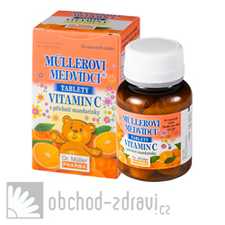 Mllerovi medvdci tablety s pchut mandarinky a vitaminem C 45t tbl